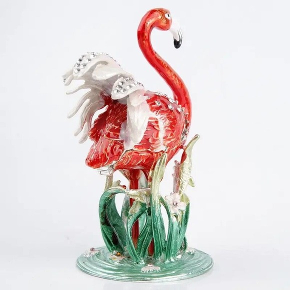 Bejeweled Pink Flamingo Trinket Box New‎ - Picture 2 of 6
